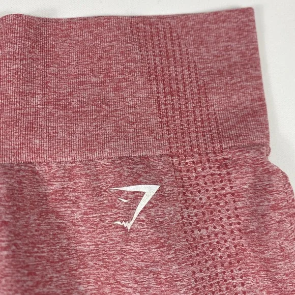 Gymshark Leggings Womens Pink Seamless High Waist Textured Yoga Gym Pants - Picture 2 of 9